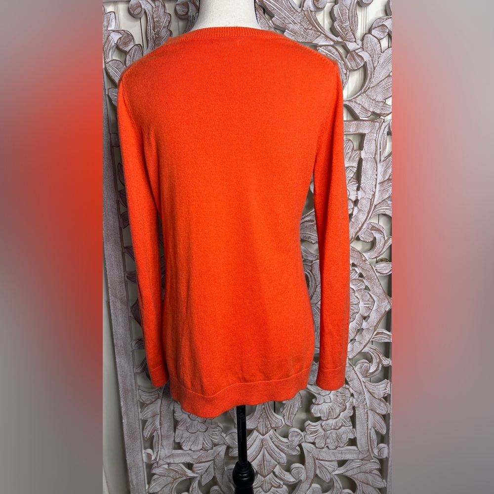GAP Orange Cozy Wool Blend Cardigan Sweater Sz M - Picture 4 of 4